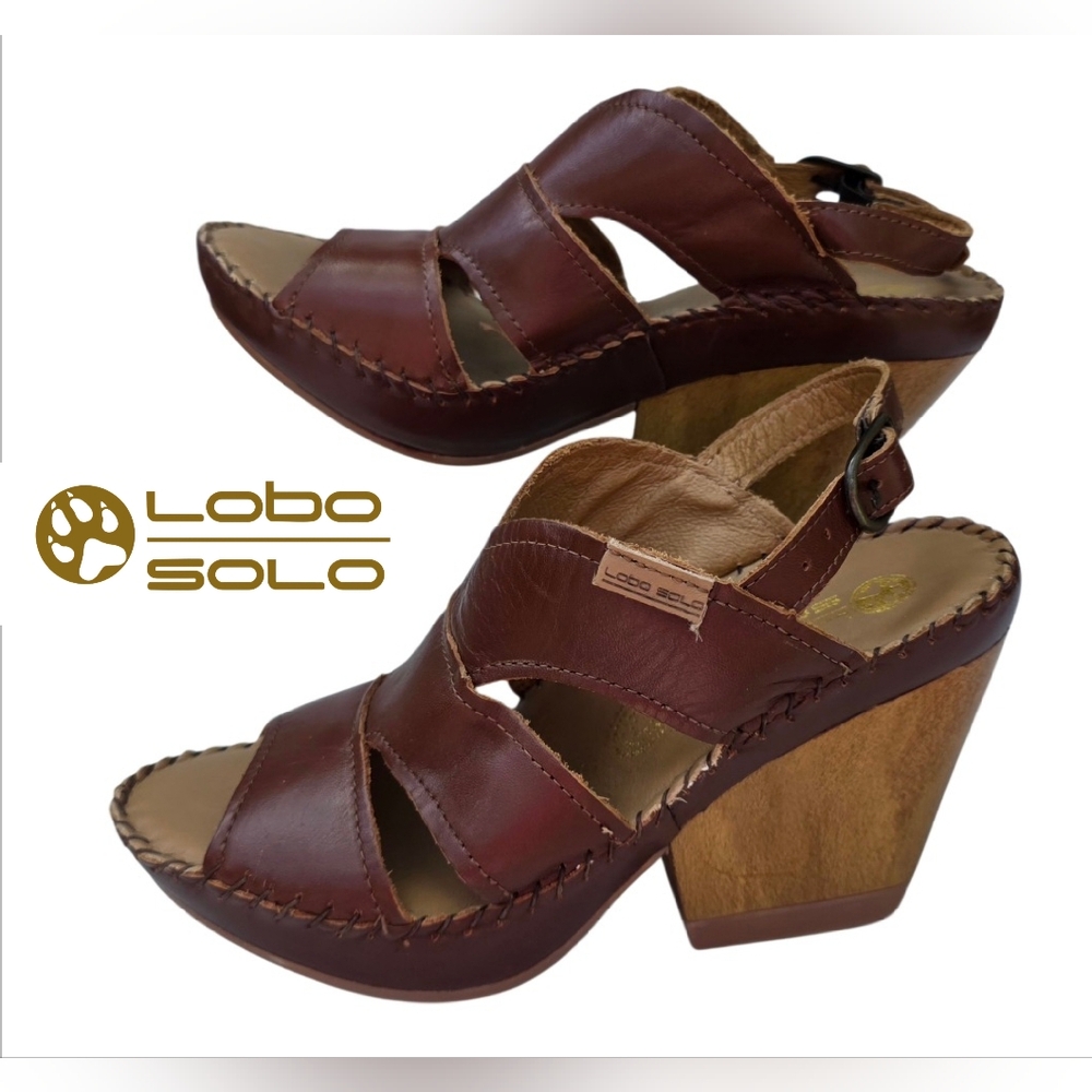 Lobo Solo Handcrafted Leather Sandals Size 8  NWT